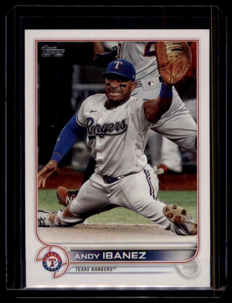 2022 Topps Series 2 Andy Ibanez #383 (RC) Texas Rangers