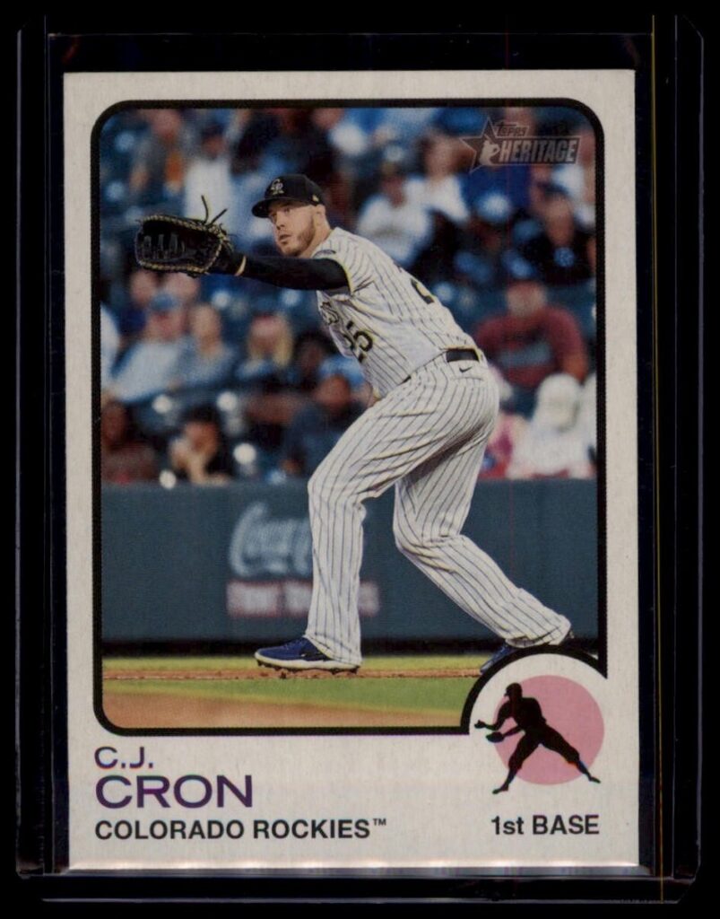 2022 Topps Heritage C.J. Cron #138 Colorado Rockies 1st Base