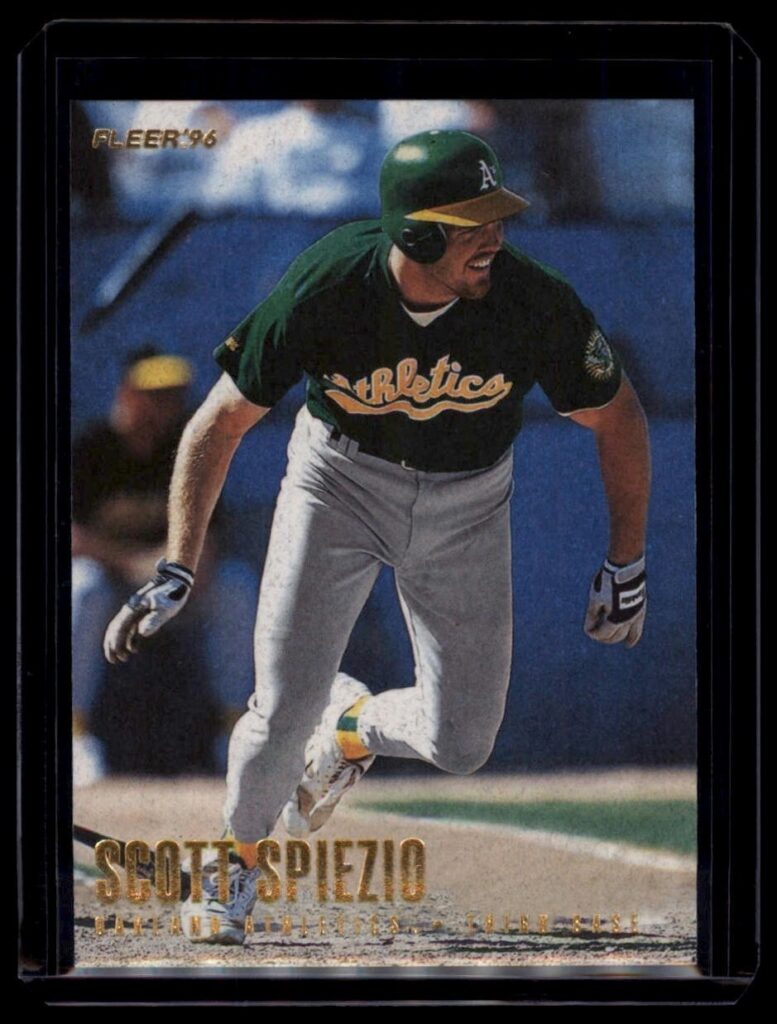 1996 Fleer Update #U76 Scott Spiezio Oakland Athletics Third Base
