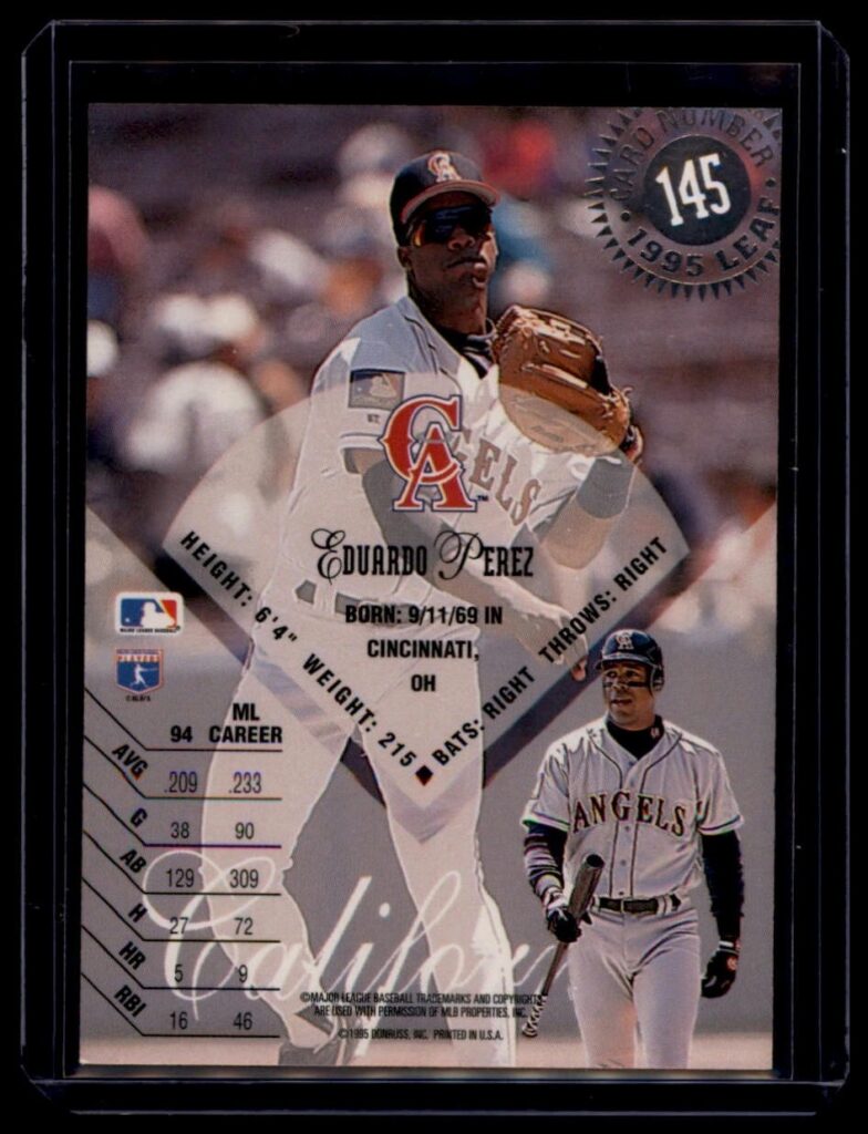 1995 Leaf Eduardo Perez #214 California Angels