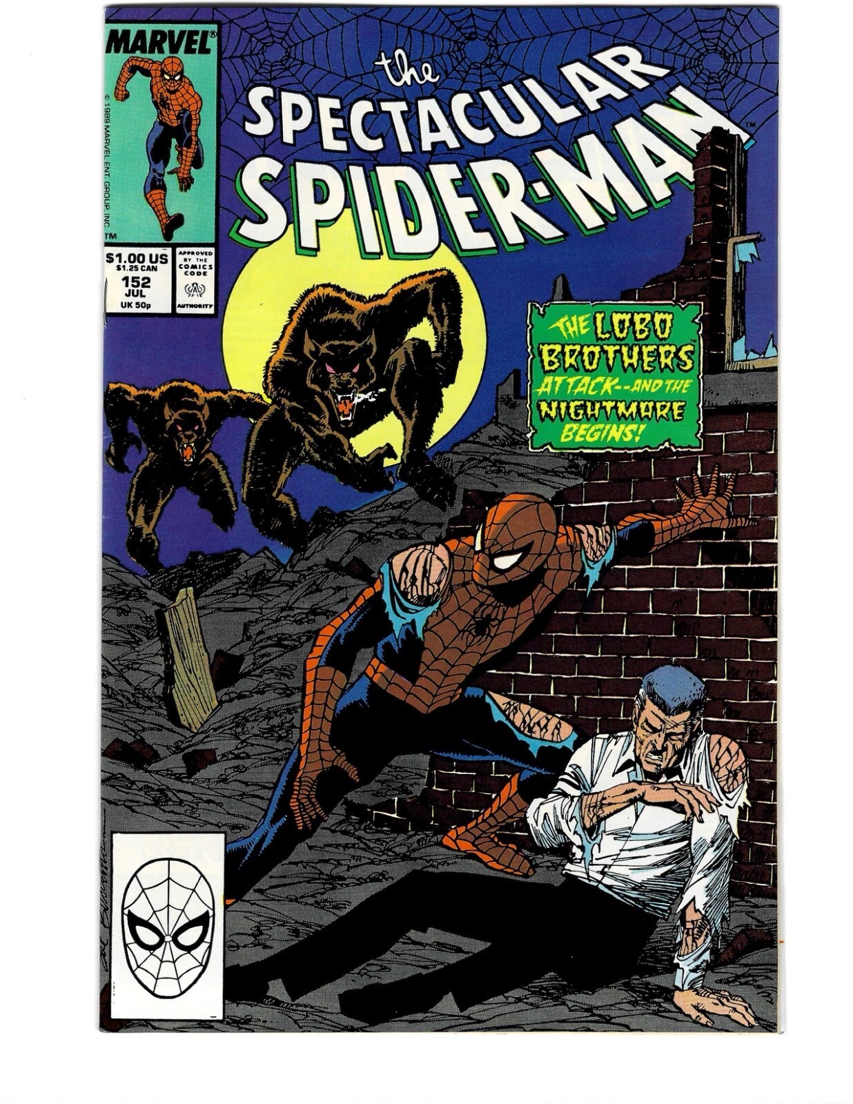 Spectacular Spider-Man #152 Vol. 1 Jul 1989 Marvel Comics High Grade