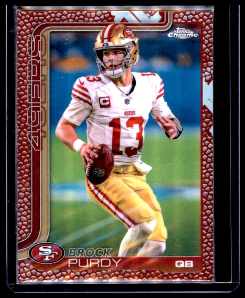 2025 Topps Chrome - Brock Purdy #262 Leather Refractor  San Francisco 49ers