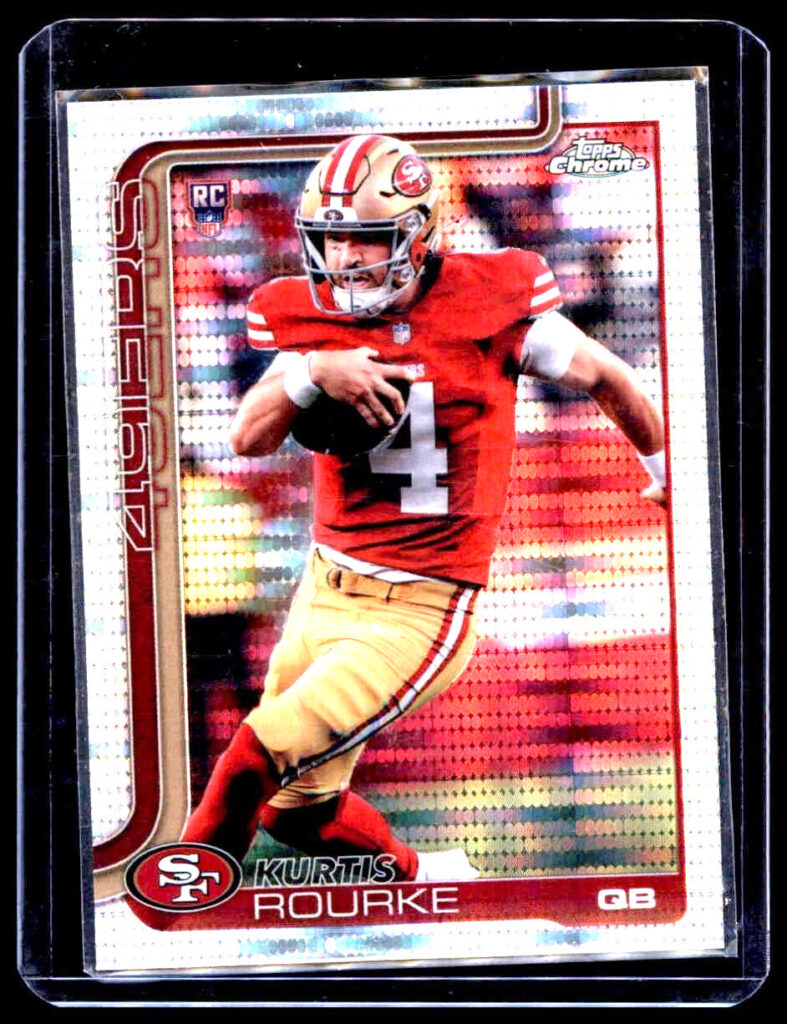 2025 Topps Chrome - Rookies Kurtis Rourke #307 Pulsar Refractor (RC) 49ers