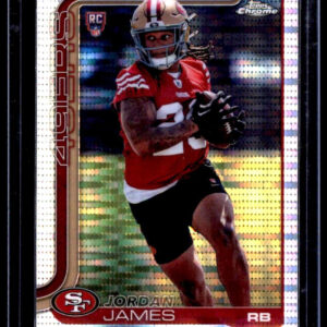 2025 Topps Chrome - Rookies Jordan James #329 Pulsar Refractor (RC) 49ers