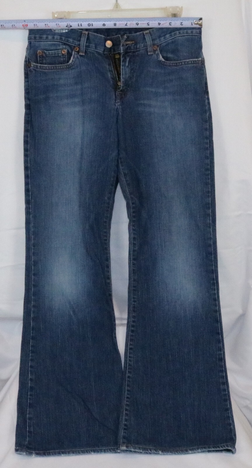 VTG Lucky Brand Dungarees Jeans Women's 8 Blue Cotton Denim Bootcut Stretch USA - Image 2