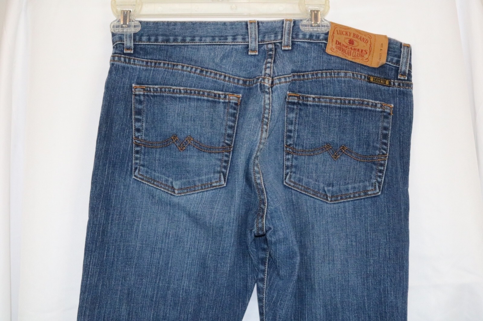 VTG Lucky Brand Dungarees Jeans Women's 8 Blue Cotton Denim Bootcut Stretch USA - Image 5