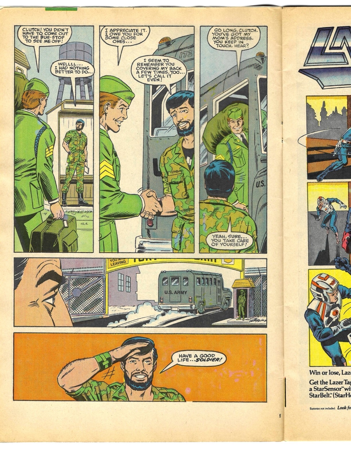 G.I. Joe, A Real American Hero #55 Newsstand Variant Marvel 1987 Snake Eyes - Image 2