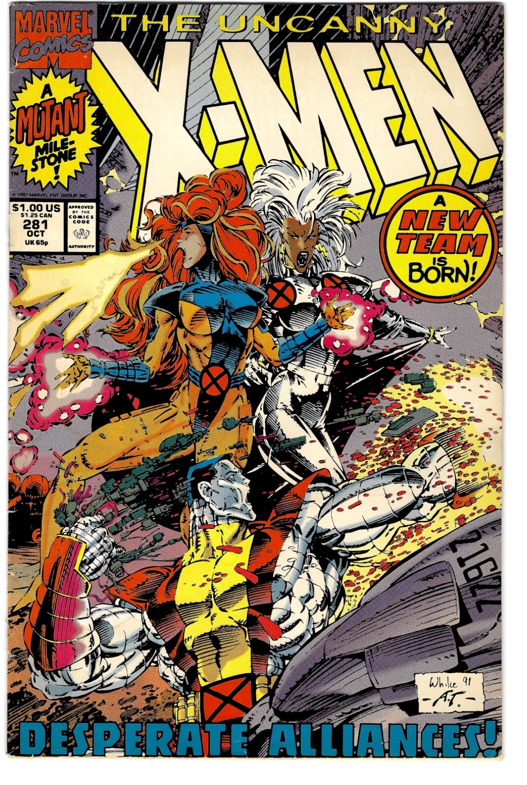 Uncanny X-Men #281 Vol. 1 1991 Marvel Comics New Team is Born - Very Good